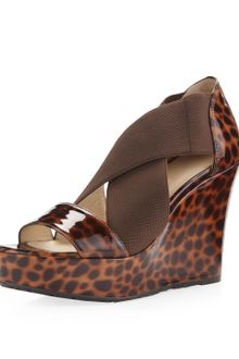 Taryn Rose Sawyer Wedge Leopard Print - Lyst