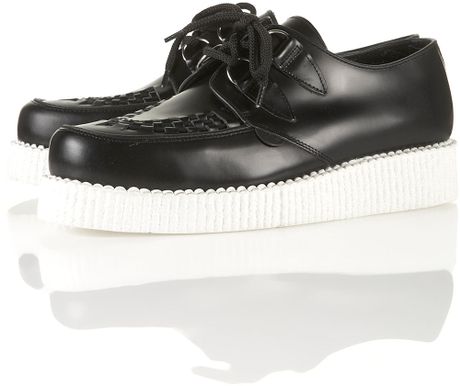 Topman Underground Leather Shoes in Black for Men | Lyst