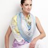 Versace Foulard Square Scarf Light Blue in Blue (null) - Lyst