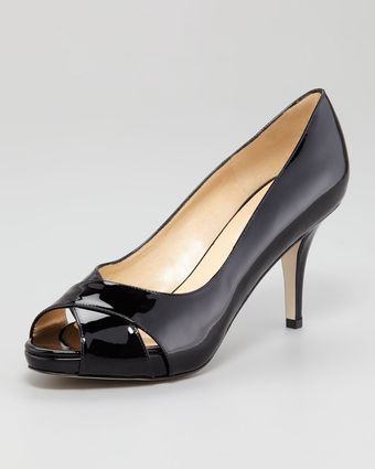  Billie Patent Leather Peeptoe Pump 