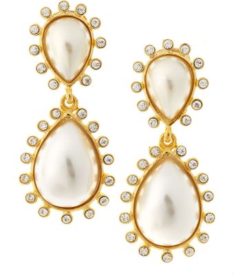 Kenneth Jay Lane Pearly Bead Teardrop Earrings - Lyst