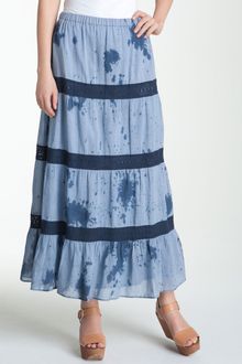 Michael by Michael Kors Tie Dye Tiered Maxi Skirt - Lyst