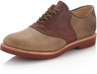 Walk-over Saddle Oxford Tan - Lyst