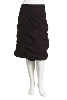 Xcvi Wearables Ruched Twill Skirt Black - Lyst