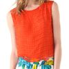 Alice + Olivia Mandy Chain Crop Top in Orange - Lyst