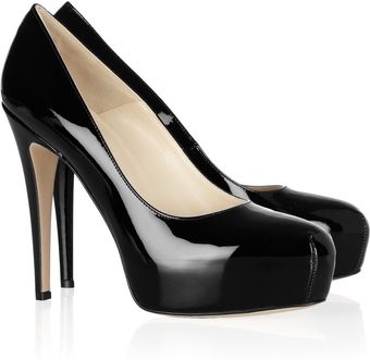 Brian Atwood Maniac Patentleather Platform Pumps - Lyst