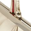 Christian Louboutin Mini Loubi Satin Frame Clutch in Silver (champagne) - Lyst