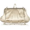 Christian Louboutin Mini Loubi Satin Frame Clutch in Silver (champagne) - Lyst