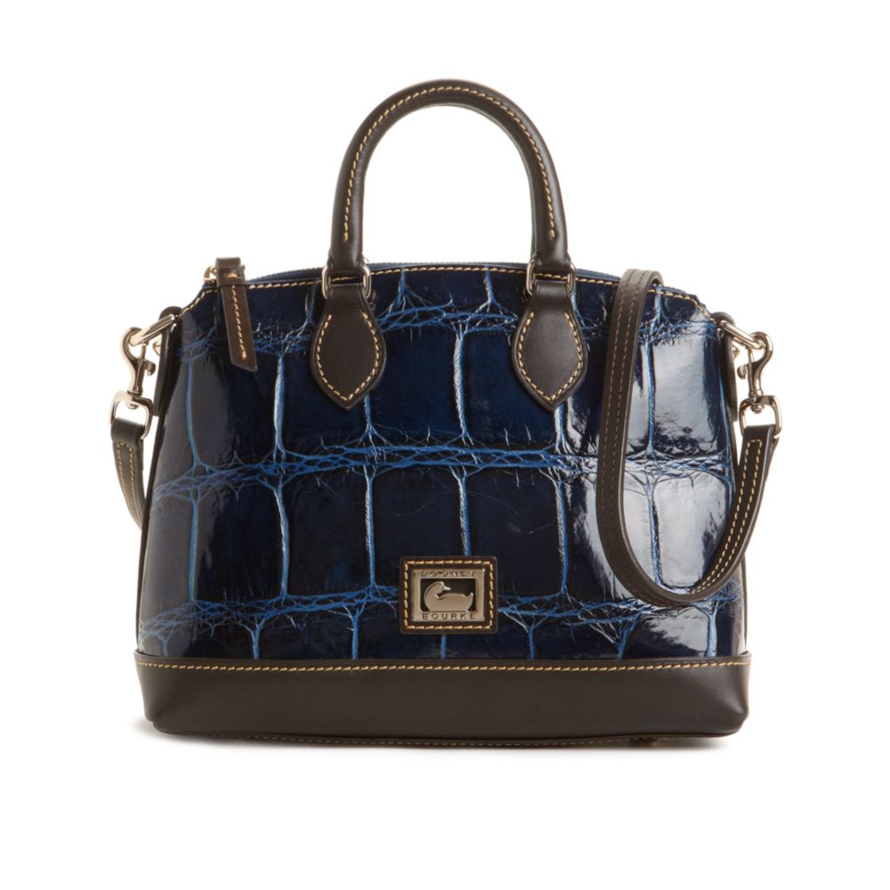 Dooney & Bourke Croc Crossbody Satchel A Macys Exclusive in Blue Lyst