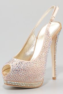 Giuseppe Zanotti Crystallized Platform Slingback - Lyst