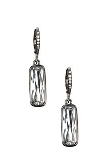 Givenchy Small Hematite Tone Crystal Drop Earrings - Lyst