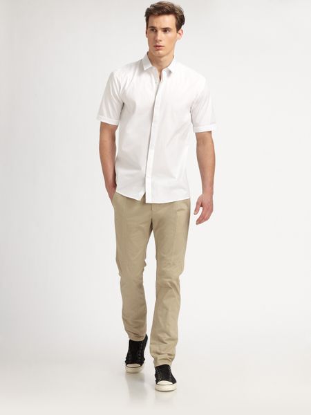 Hugo Himus Seamed Pants in Khaki for Men - Lyst