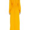 Jil Sander Helado Double Silkcrepe Dress in Yellow (marigold) - Lyst