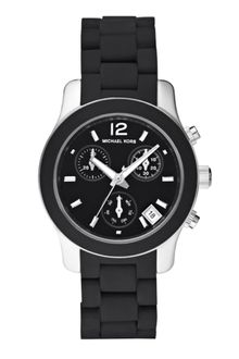 Michael Kors Womens Chronograph Black Silicone Bracelet 34mm First Macys - Lyst