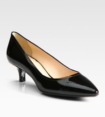 Prada Patent Leather Pointed Toe Pumps - Lyst