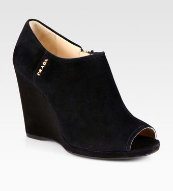  Suede Wedge Ankle Boots 