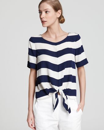 Tibi Top Striped Tie - Lyst