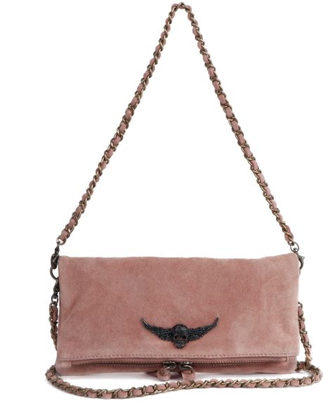 Zadig & Voltaire Clutch Rock Daim in Pink for Men - Lyst