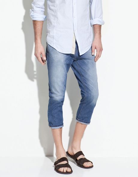 cropped trousers mens zara