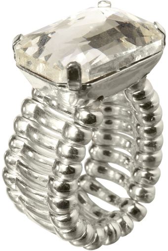  Diamanté Jewel Stretch Ring 