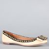 Jeffrey Campbell The Dauphine Flat in Nude Patent and Black in Beige (nude/ black patent) - Lyst
