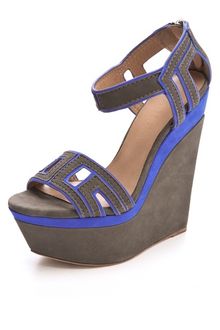 L.a.m.b. Iva Suede Wedge Sandals - Lyst