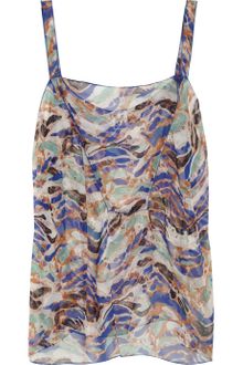 M Missoni Printed Silkchiffon Top - Lyst