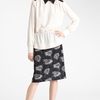 Marni Floral Print Aline Skirt in Black - Lyst