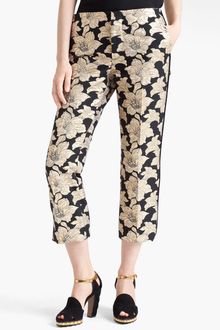 Marni Straight Leg Brocade Crop Pants - Lyst