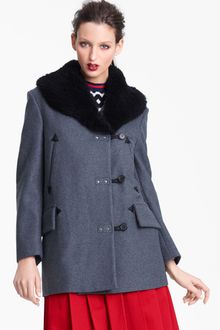 Marni Edition Shearling Collar Wool Cashmere Coat - Lyst