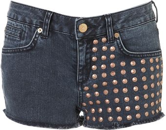 Moto Moto Contrast Stud Hotpants - Lyst