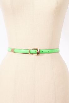 Nasty Gal Neon Patent Skinny Belt Green - Lyst