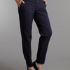 Stefanel Gabardine Stretch Trousers in Blue (navy) - Lyst