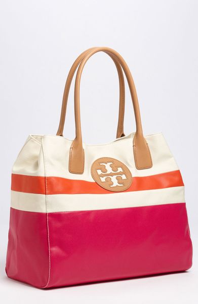 tory burch canvas beach bag