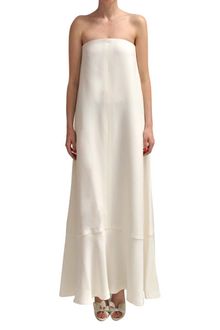 Valentino Silk Cady Bustier Long Dress - Lyst