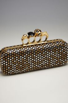 Alexander McQueen Studded Knuckle-clasp Clutch - Lyst