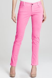 Alice + Olivia Jeans Five Pocket Skinny in Neon Pink - Lyst