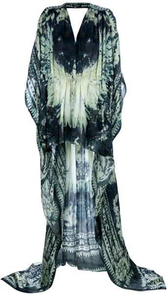 Balmain Printed Maxi Dress in Gray (grey) - Lyst