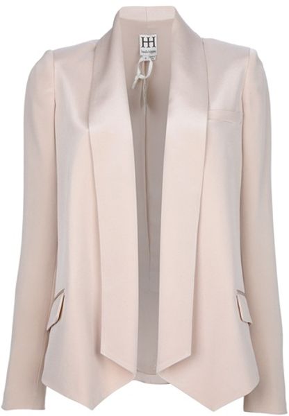 Haute Hippie Open Front Blazer in Beige (nude) - Lyst