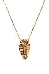 House Of Harlow  Large Hematite Pave Pendant Necklace