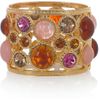 Kenneth Jay Lane 22karat Goldplated Crystal Cuff in Gold - Lyst