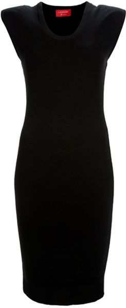 Lanvin Scoop Neck Dress - Lyst