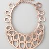 Oscar De La Renta Swirl Bib Necklace in Gold (rose gold) - Lyst