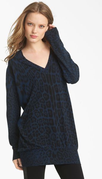 Roberto Cavalli Oversized Knit Sweater in Blue (navy) - Lyst