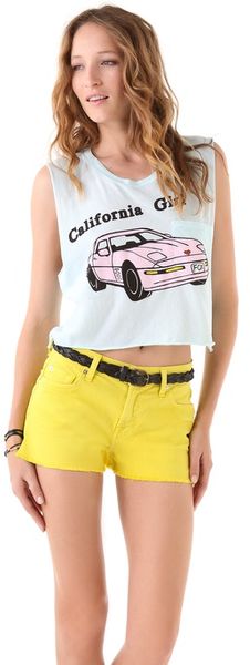 Wildfox California Girl Charlie Tank in Yellow - Lyst