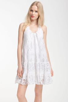Catherine Malandrino Sleeveless Tiered Crochet Dress - Lyst