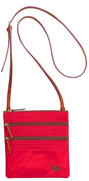  Nylon Triple Zip Crossbody Bag 