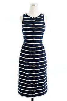 J.Crew Stripe Button Front Dress - Lyst