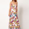 Mango Mango Floral Maxi Dress in Multicolor (white) - Lyst