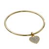 Michael By Michael Kors Heart Charm Bangle  in Gold (rose gold) - Lyst